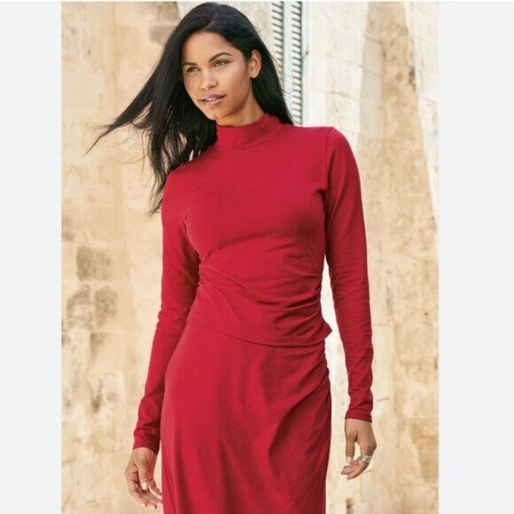 PERUVIAN CONNECTION Emilia Mockneck Top - XS - Picture 1 of 7